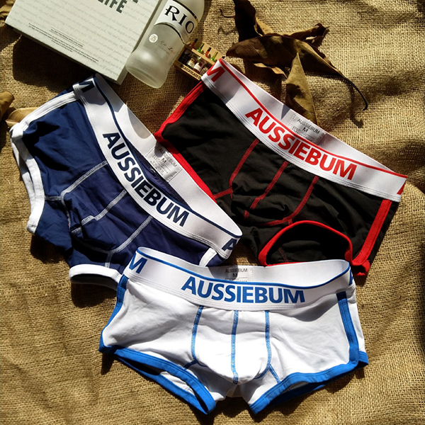 Boxer Aussiebum Hombre Apagado Azul Blanco